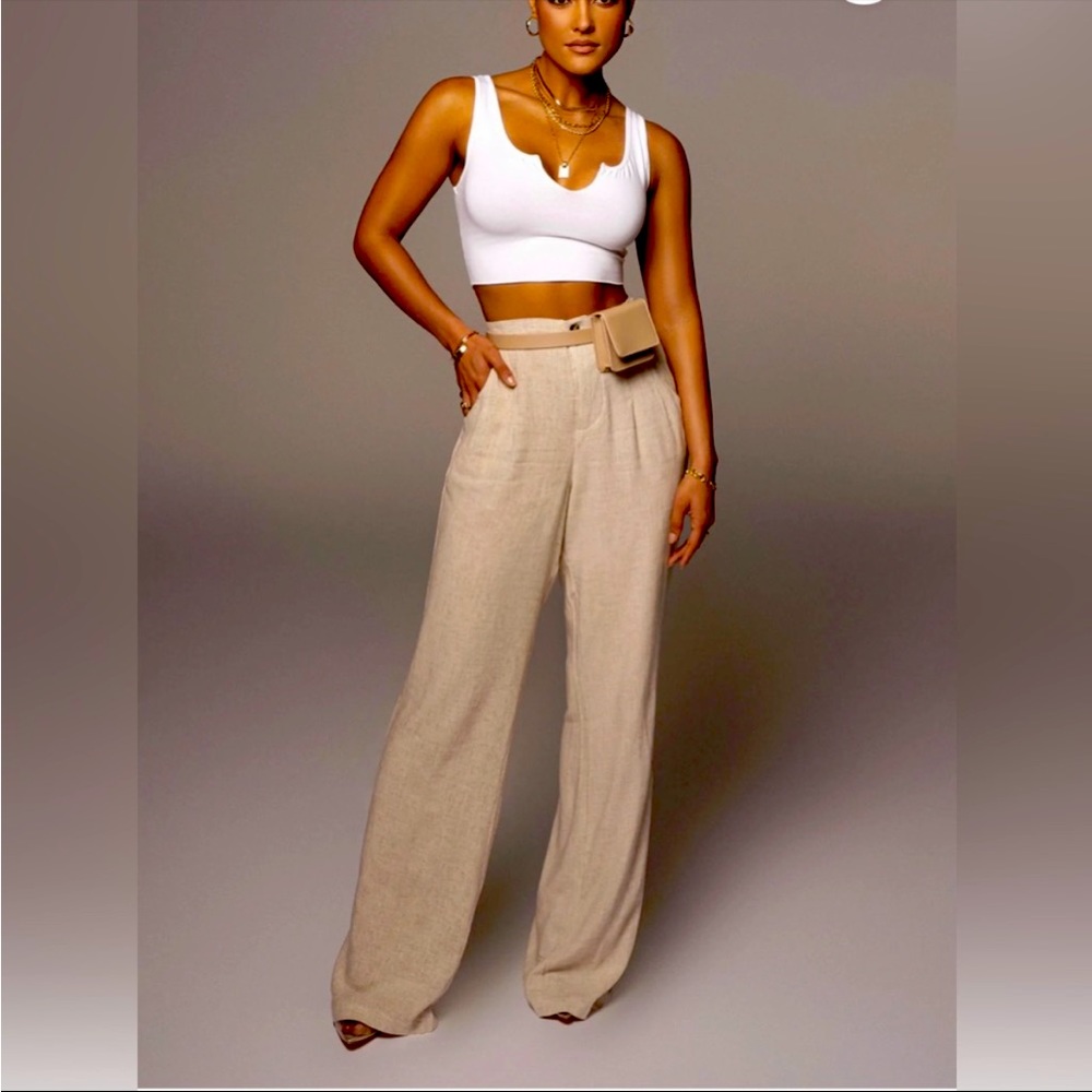 JLUXLABEL Sand Thea Linen Pants SIZE:XXL NWT